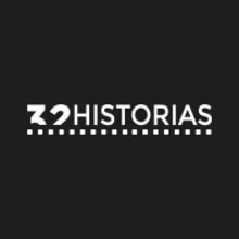 Logo 32Historias Productora Cinematográfica. Design projeto de Juan Millán Bruno - 06.05.2014