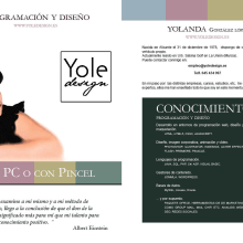 Este es mi pequeño curriculum.. Un proyecto de Diseño, Ilustración tradicional, Informática, Br, ing e Identidad, Diseño Web y Desarrollo Web de Yolanda González López - 30.04.2014