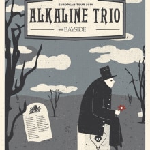 Alkaline Trio/Bayside poster de gira. Design, Ilustração tradicional, e Direção de arte projeto de Münster Studio - 15.05.2014