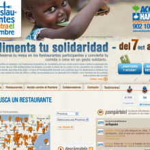 Restaurantes contra el hambre. Un proyecto de UX / UI, Diseño Web y Desarrollo Web de Mª Eugenia Rivera de Lucas - 21.09.2010