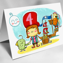 Ilustración para aniversario infantil. Un proyecto de Ilustración tradicional y Diseño de personajes de Guixarades - 22.05.2014