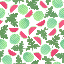 Watermelon - Mi Proyecto del curso Motivos para repetir (2). Un proyecto de Diseño de Mariana Piñar - 25.05.2014