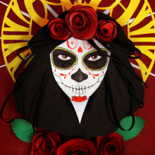Catrina de papel. Design, and Traditional illustration project by Daniel G. Kent - 05.26.2014