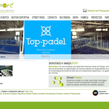 Manzasport - Gestor de contenidos para empresa de gestión de eventos deportivos de pádel. Design, and Web Design project by Color Vivo Internet - 02.28.2014