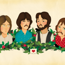 The Beatles. Traditional illustration project by María Díaz Perera - 07.26.2013