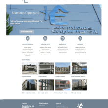 Aluminios Criptana - Gestor de contenidos para empresa de carpinteria de aluminios y PVC. Design, and Web Design project by Color Vivo Internet - 04.12.2014