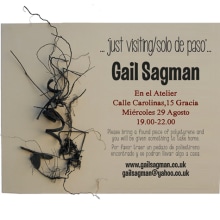 Cartel de exposicion de Gail Sagman en Barcelona. Un projet de Design graphique de Juan Pacheco - 28.08.2013