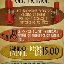 CLINICA LONGBOARD OLD SCHOOL / DESIGN. Design, Advertising, Installations, Photograph, Graphic Design, Photograph, and Post-production project by Yasmin carrasco becerra - 03.06.2013