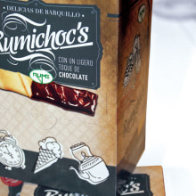▼ RUMICHOC'S, DELICIAS DE BARQUILLO. Ilustração tradicional, Design gráfico, e Packaging projeto de Gustavo Solana - 29.05.2014