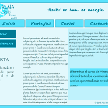 Web Mobile "Al&Ma Reiki ". Design, and Graphic Design project by Noelia Díaz Medina - 09.29.2013