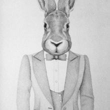 Colección Animalaria - boceto conejo. Un proyecto de Diseño, Ilustración tradicional y Diseño de personajes de Jose Luis Oliver Campoy - 01.06.2014