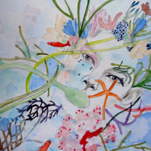 proyecto Buceo (color). Un proyecto de Ilustración tradicional y Bellas Artes de Eriko Fukuda - 02.06.2014