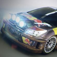 Citroen C4 WRC. 3D, Direção de arte, Design de automóveis, e Pós-produção fotográfica projeto de Alfredo Gutierrez Moreno "Fredo" - 02.06.2014