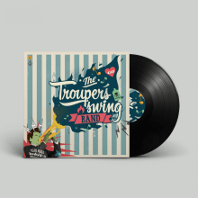 The trouper´s swing band. Design, Traditional illustration, Br, ing, Identit, and Packaging project by Alejandro Pertusa - 05.15.2014