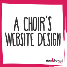 Choir's website . Web Design project by Javier Mariño - 06.02.2014