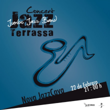 Concierto de Jazz en Terrassa. Un projet de Illustration traditionnelle, Design graphique, T , et pographie de Albert Escamilla Garcia - 03.06.2014