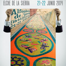 Cartel Alfombras de Serrín 2014. Un proyecto de Diseño, Publicidad y Diseño gráfico de Alba Fernández Arce - 31.03.2014