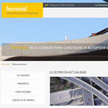 Ferrovial - Sala de prensa. Web Development project by Jesús Álvaro Rodríguez - 06.08.2014