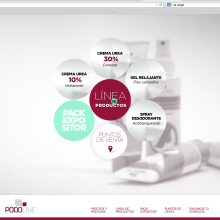 Web Podoline. Un proyecto de Diseño gráfico, Packaging y Desarrollo Web de circularsquare - 08.06.2014