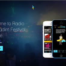 Landing page for Radio Big Riddim app - iPhone Ein Projekt aus dem Bereich Webdesign von Santiago Ochoa Bernaldo de Quirós - 09.06.2014