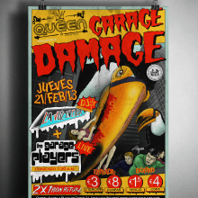 Garage Damage. Design, Traditional illustration, and Music project by Jacobo García Peñalver - 11.03.2013