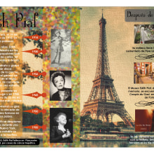 Infografía Édith Piaf. Graphic Design project by Andrea Torrealba - 04.26.2014