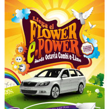Flower e-Power. Traditional illustration, Graphic Design, T, and pograph project by AITOR ROLLAN - 06.11.2014