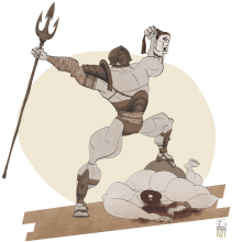 Gladiadores. Traditional illustration project by Antonio Silvestre - 06.12.2014