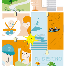 Cartel finalista en el concurso DGT" Muévete con seguridad". Organizado por MULAFEST 2014.. Traditional illustration project by nuriadasilva art&design - 06.18.2014