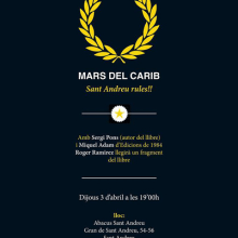 Cartells per la presentació del llibre 'Mars del Carib' escrit per en Sergi Pons Codina.. Un proyecto de Diseño gráfico de David Alcaide Negre - 18.06.2014