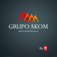 Logotipo e imagen gráfica, Grupo Akom. Een project van  Br e ing en identiteit van MIGUEL ANGEL PARREÑO BARRAGAN - 23.06.2014