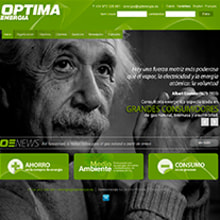 Optima energía. Web Design, e Desenvolvimento Web projeto de Alba Junyent Prat - 26.06.2014