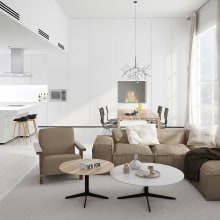 Render - Attic Living Room. Un proyecto de Diseño, Ilustración tradicional, 3D, Arquitectura interior y Diseño de interiores de Edgar Barbero Mera - 26.06.2014