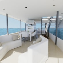 Vivienda en un Barco. Un proyecto de 3D, Diseño, creación de muebles					 y Diseño de interiores de Mireia Ballesta Blanes - 28.02.2013