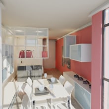 Interiorismo en Madrid. 3D, Design e fabricação de móveis, e Design de interiores projeto de Mireia Ballesta Blanes - 09.02.2014