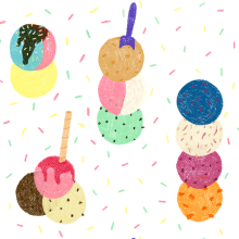 Ice cream Party. Design, Traditional illustration, and Graphic Design project by Marta Ángel Ruiz - 06.29.2014