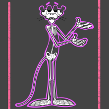 Pink Panther. Traditional illustration, and Character Design project by Arkaitz Gartzia - 05.31.2014