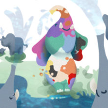 Elmer el Elefante de colores. Ilustração tradicional projeto de Fany Acosta - 01.07.2014