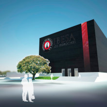 3D RENDER | Propuesta de nueva fachada para IBESA. Un proyecto de Diseño, 3D y Arquitectura de MNOstudios - 02.07.2014