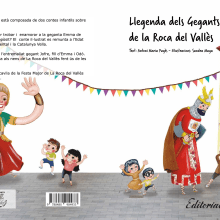 Cuento infantil "Gegants de la Roca del Vallès". Ilustração tradicional, e Design editorial projeto de Sandra Maya - 22.04.2014