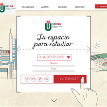 Diseño web: Udima. Un projet de Design , Illustration traditionnelle, Design graphique , et Webdesign de Marta Garrido Gamero - 06.07.2014