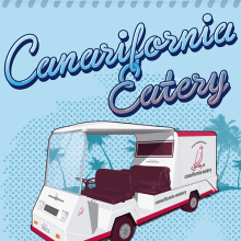 Canarifornia Eatery // Poster & Flyers. Un proyecto de Diseño, Ilustración tradicional, Publicidad, Diseño gráfico y Tipografía de Eduardo Dosuá - 07.07.2014