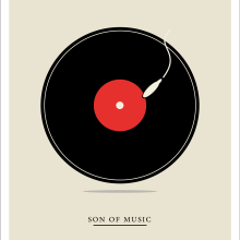 Son of music. Traditional illustration, Music, and Screen Printing project by Sr Bermudez - 02.23.2014