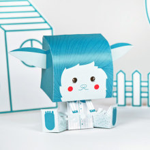 Coloretes Paper Toy. Traditional illustration, and Character Design project by Anna Raga - 03.20.2011