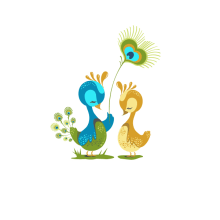 The peacock lovers. Traditional illustration project by Rod Perich - 07.09.2014