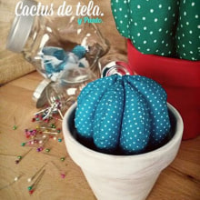 Cactus de tela - / Hechos a mano con amor /. Design de produtos projeto de María López Martín-Sanz - 09.07.2014