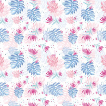 Pattern - Flamingos in hawaii. Traditional illustration, Art Direction, and Graphic Design project by Esther HIJANO MUÑOZ - 07.10.2014