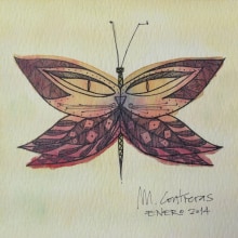 Rita's wings. Design, Traditional illustration, Arts, Crafts, Fine Arts, and Painting project by María Contreras - 07.12.2014