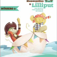 Portada revista "Bienvenidos a Lilliput" nº0. Ilustração tradicional, e Design de personagens projeto de Carmen Nogales - 10.12.2013