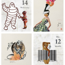 Los días contados / collage. Un progetto di Illustrazione tradizionale di Gustavo Solana - 31.12.2013
